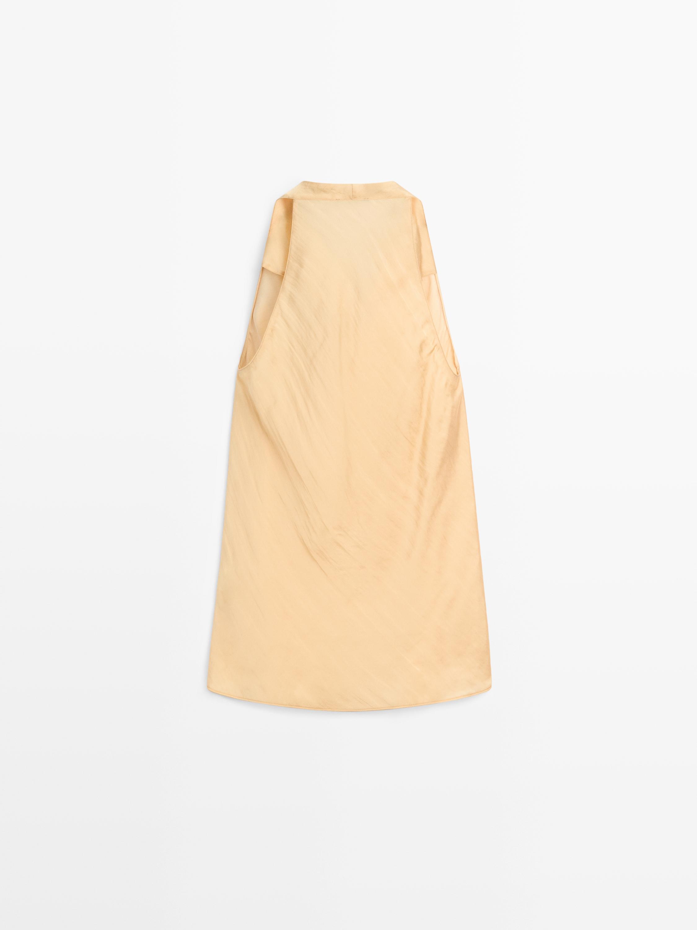 Flowing top with cowl neckline